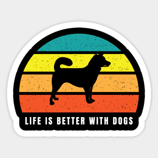 Life Is Better with Dogs T-shirt Sticker